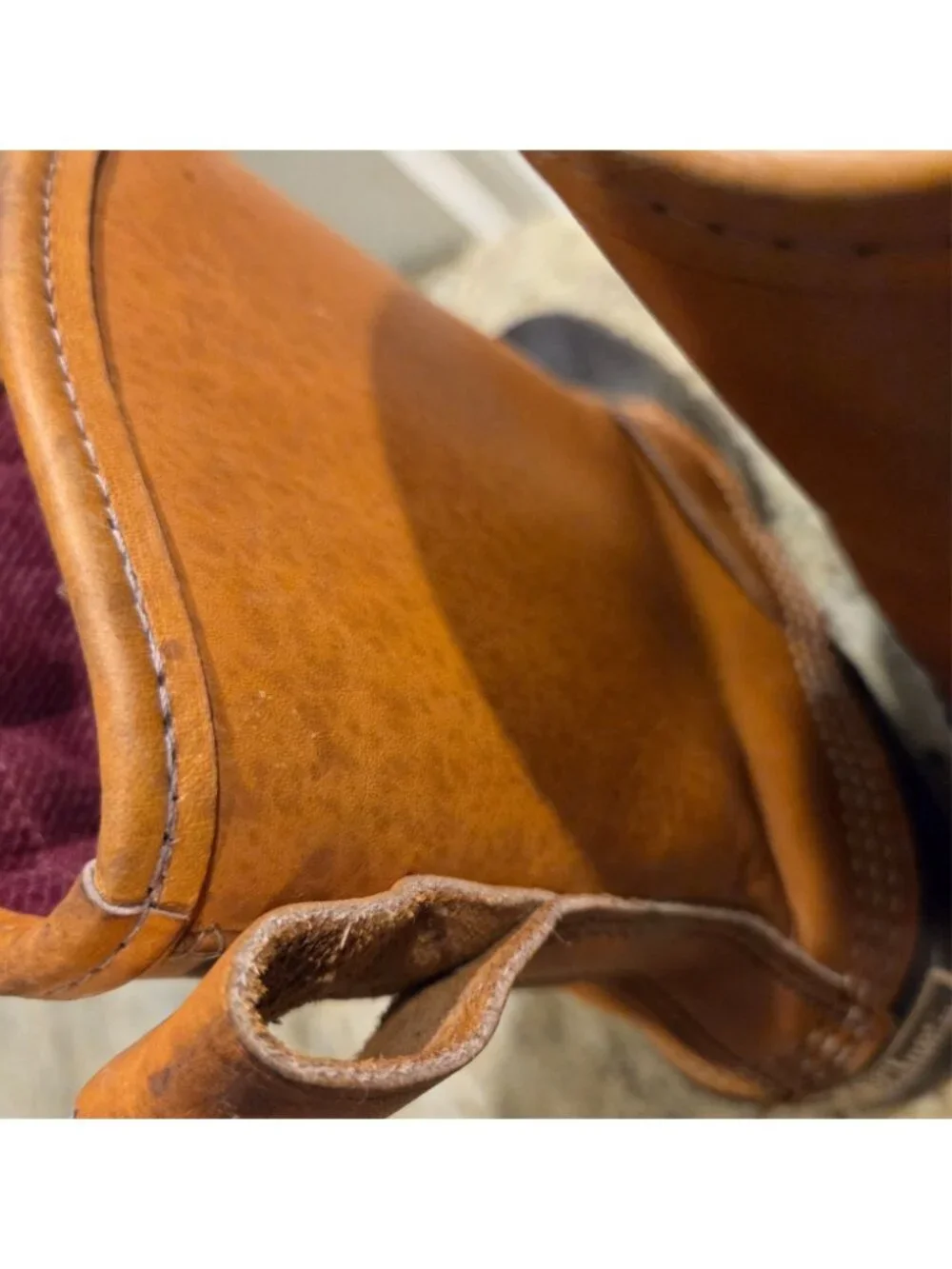 LL Bean Lounger Boots Mens 8 Brown Leather Rubber Duck Boots Buckle Strap Gortex